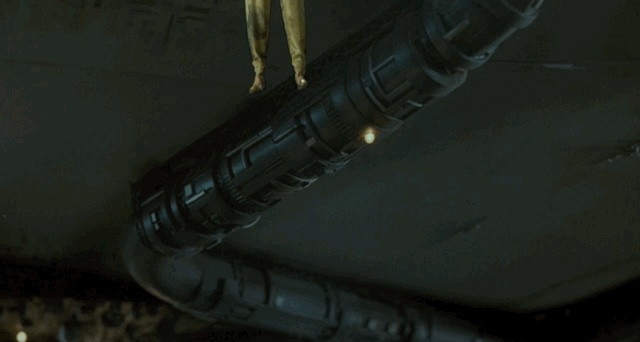 Green screen effect of Emmy flying with a jetpack